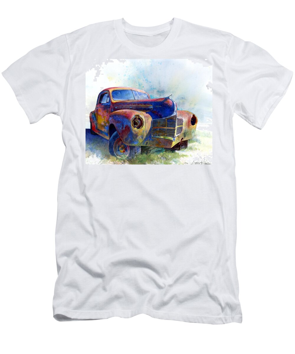 Car T-Shirt featuring the painting 1940 Dodge by Andrew King