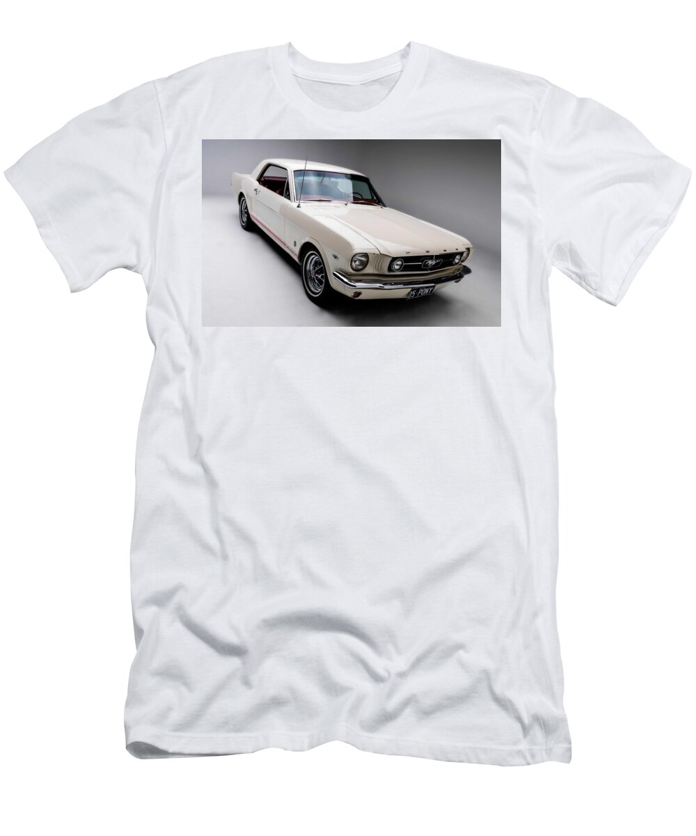Car T-Shirt featuring the photograph 1966 GT Mustang by Gianfranco Weiss