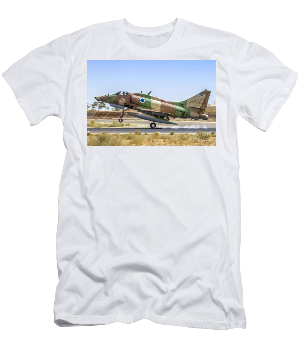 Israel T-Shirt featuring the photograph IAF A-4 Skyhawk #2 by Nir Ben-Yosef