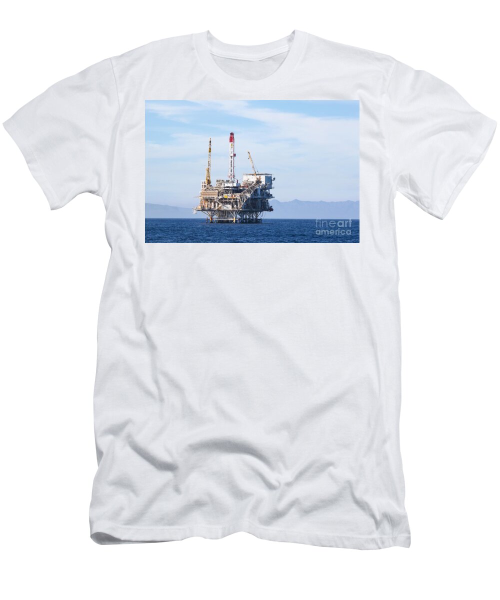 Oil T-Shirt featuring the photograph Oil Rig #2 by Henrik Lehnerer