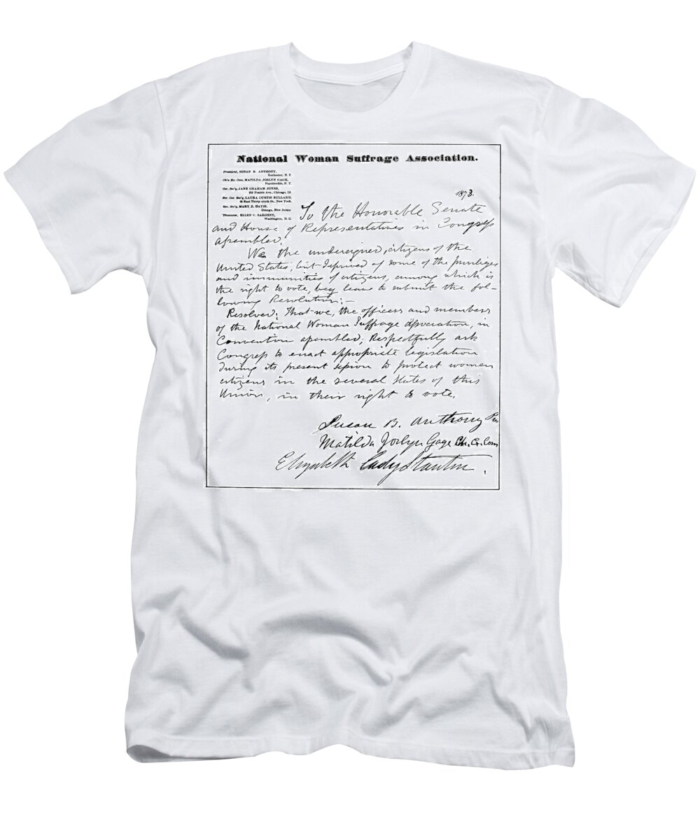 1873 T-Shirt featuring the painting Women's Rights Movement #2 by Granger