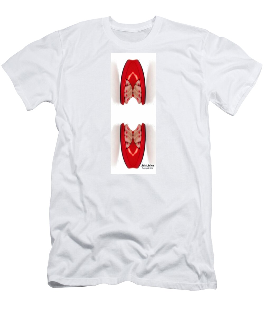 Conceptual T-Shirt featuring the digital art Shoe Love #23 by Rafael Salazar