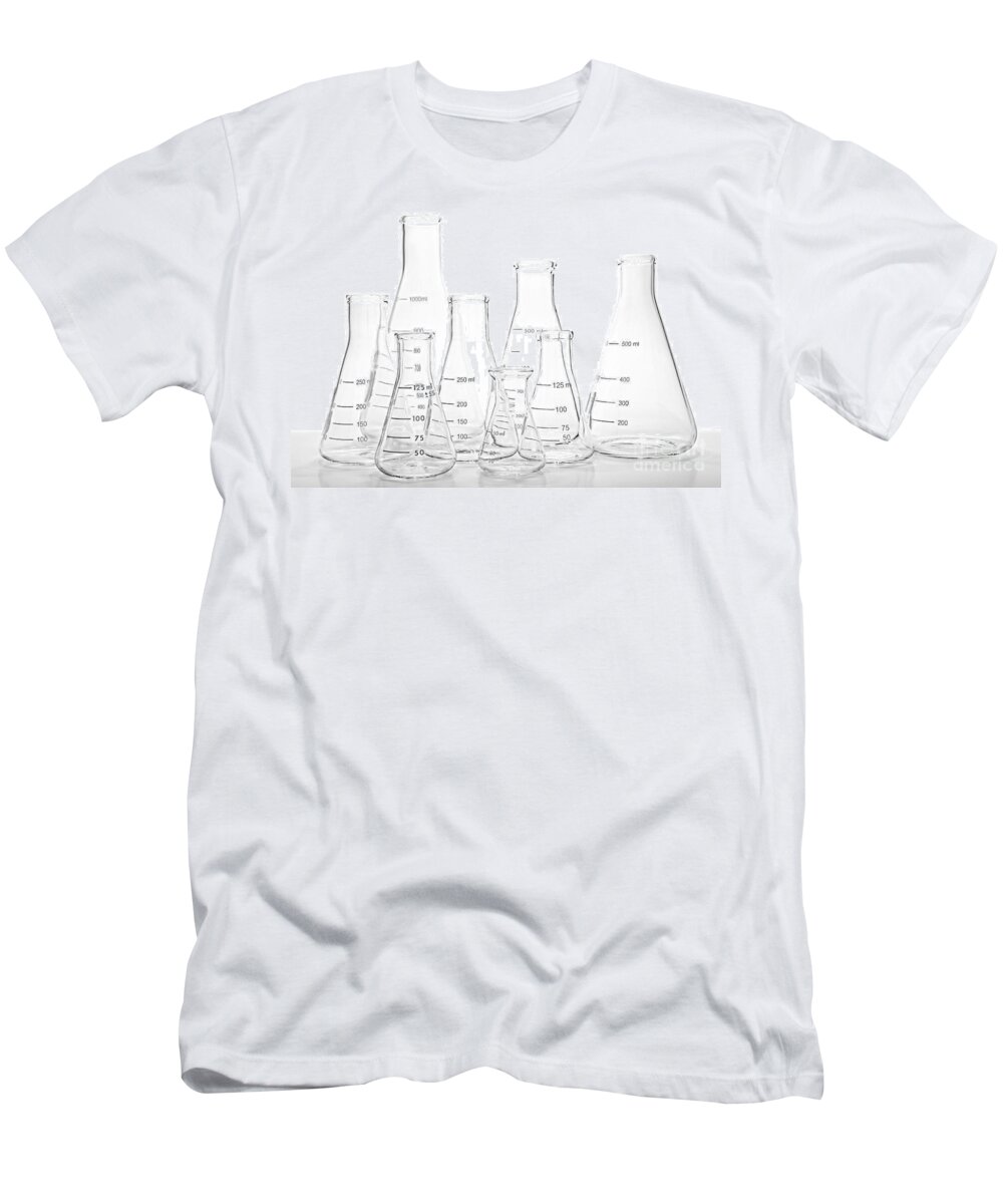Flasks T-Shirt featuring the photograph Laboratory Equipment in Science Research Lab #29 by Science Research Lab