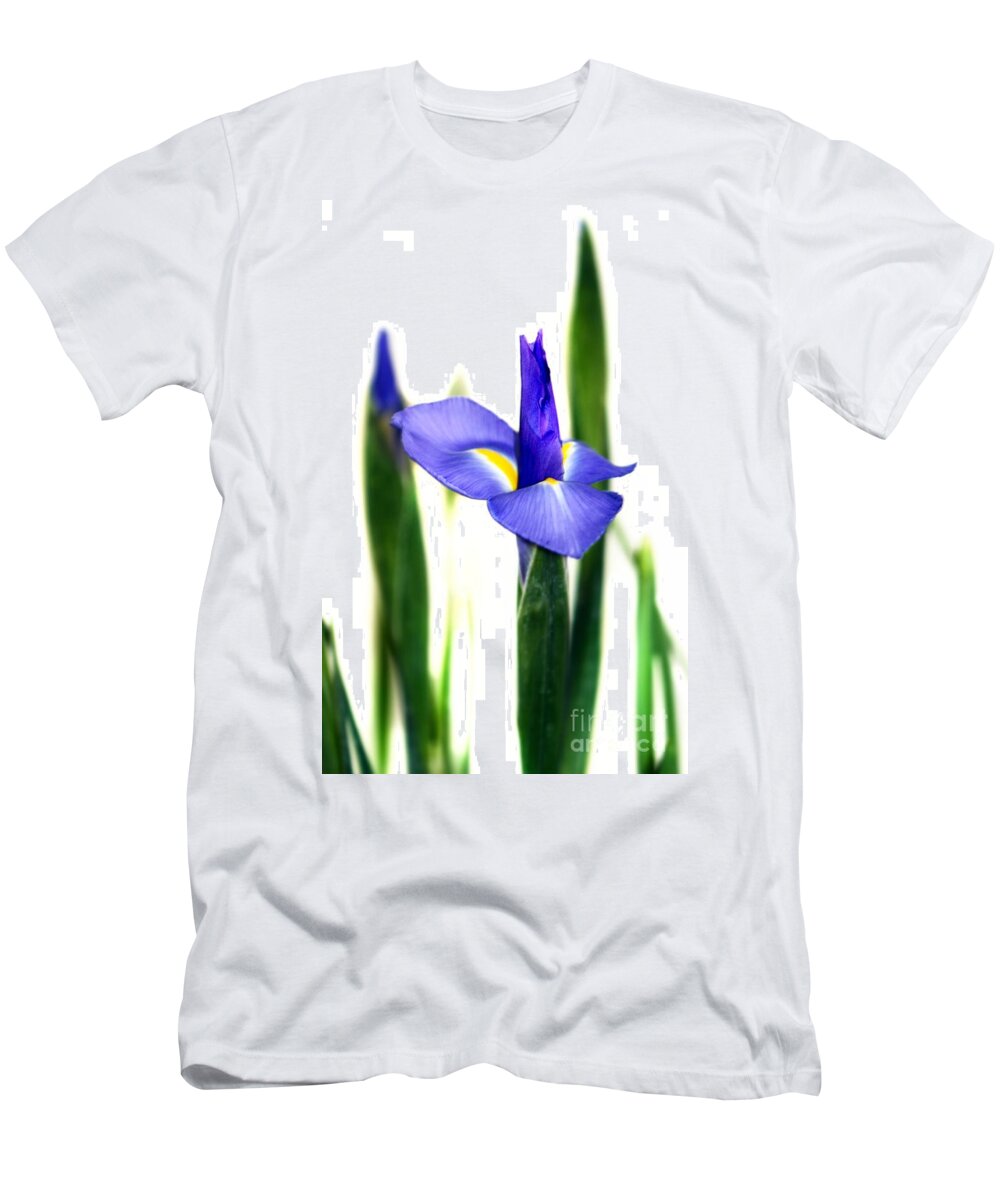 Purple T-Shirt featuring the photograph Iris #3 by Henrik Lehnerer