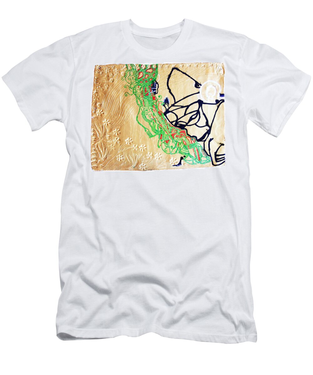 Jesus T-Shirt featuring the ceramic art Mama Dinka - South Sudan #3 by Gloria Ssali