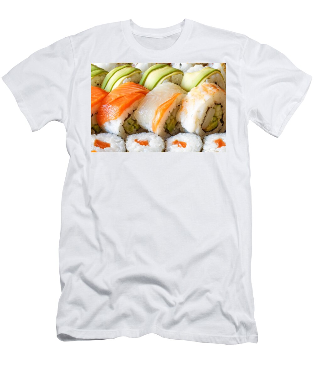 Appetizer T-Shirt featuring the photograph Sushi by Peter Lakomy