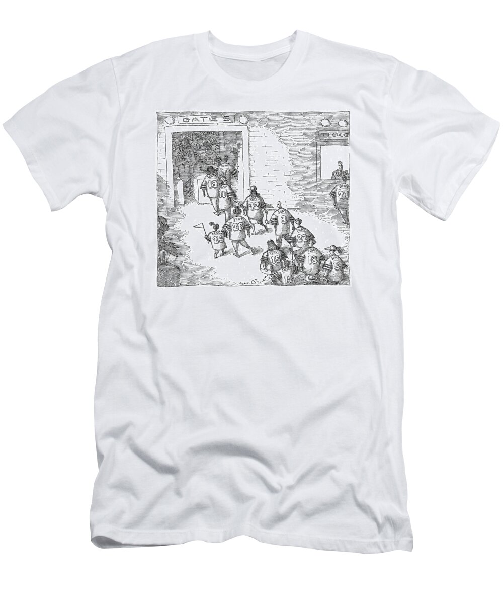 Jersey T-Shirt featuring the drawing New Yorker December 11th, 2006 by John O'Brien