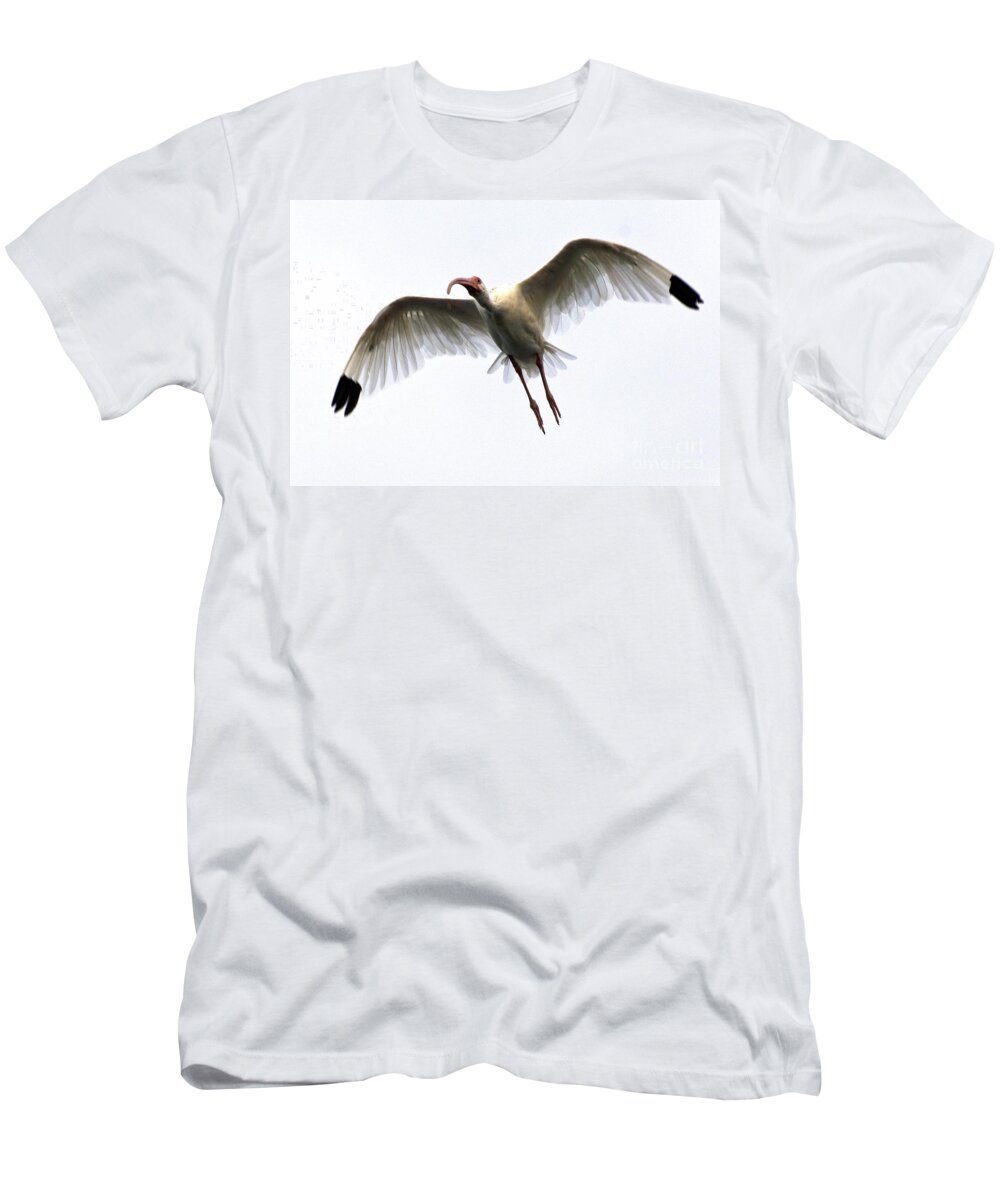 Nature T-Shirt featuring the photograph White Ibis #5 by Mark Newman