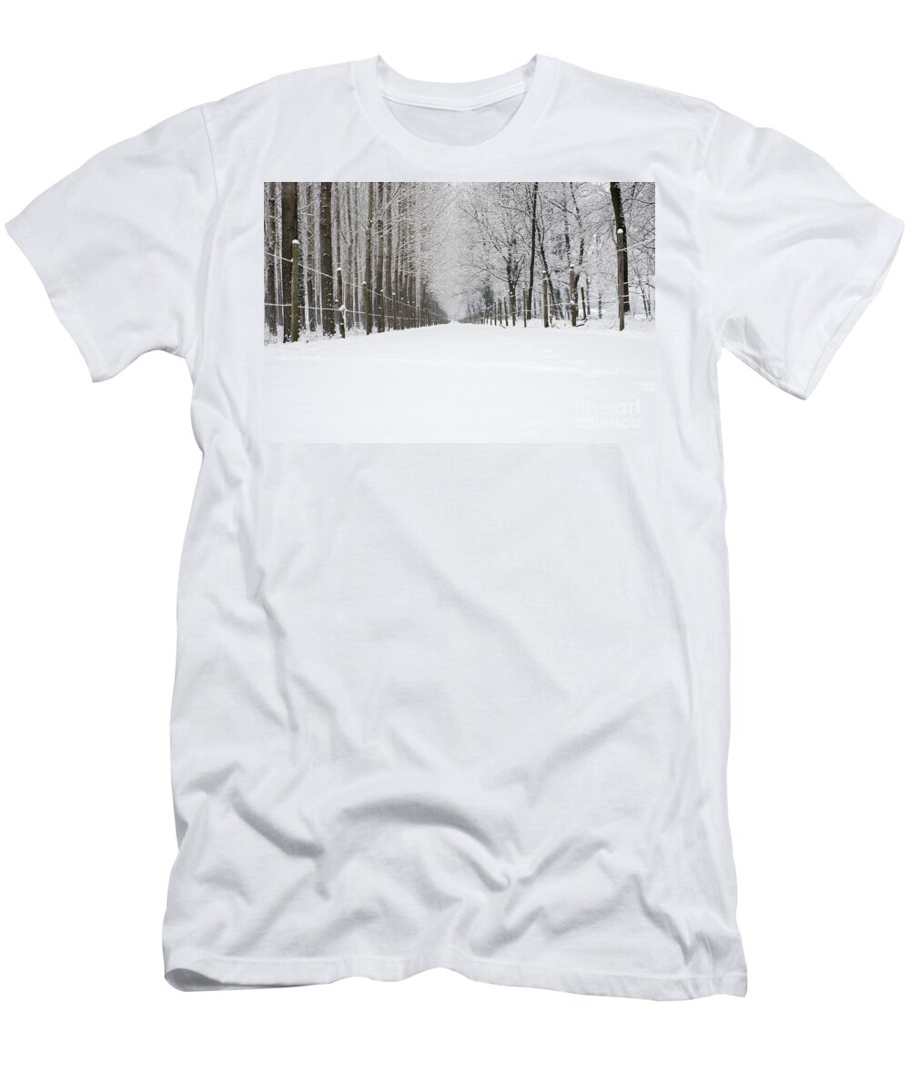 Winter Alley T-Shirt featuring the photograph Winter alley #3 by Mats Silvan