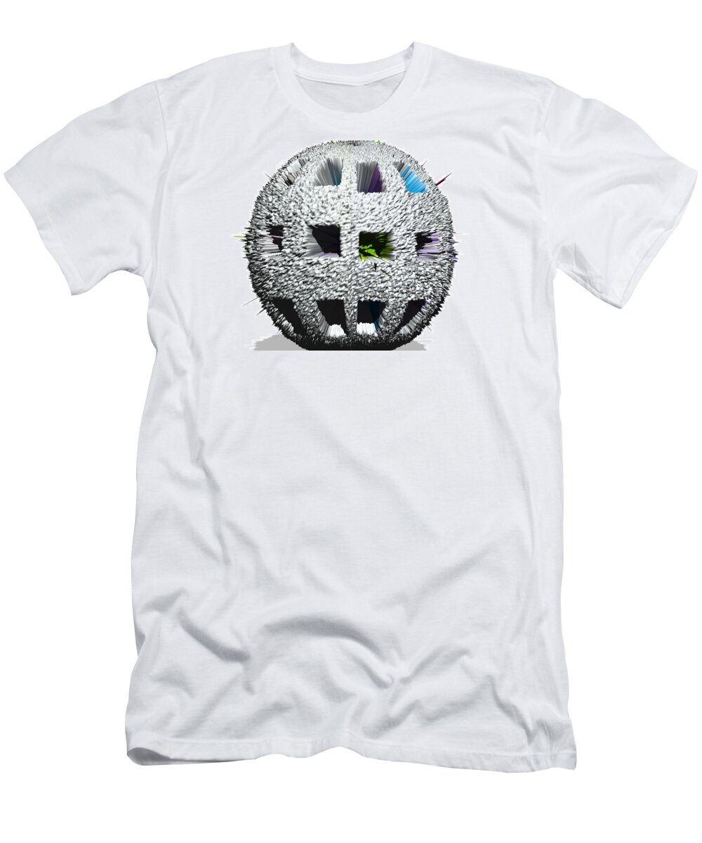 Abstract Art T-Shirt featuring the digital art 3d Rubix Cube by Robert Margetts