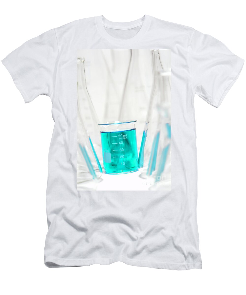 Beaker T-Shirt featuring the photograph Laboratory Equipment in Science Research Lab #43 by Science Research Lab
