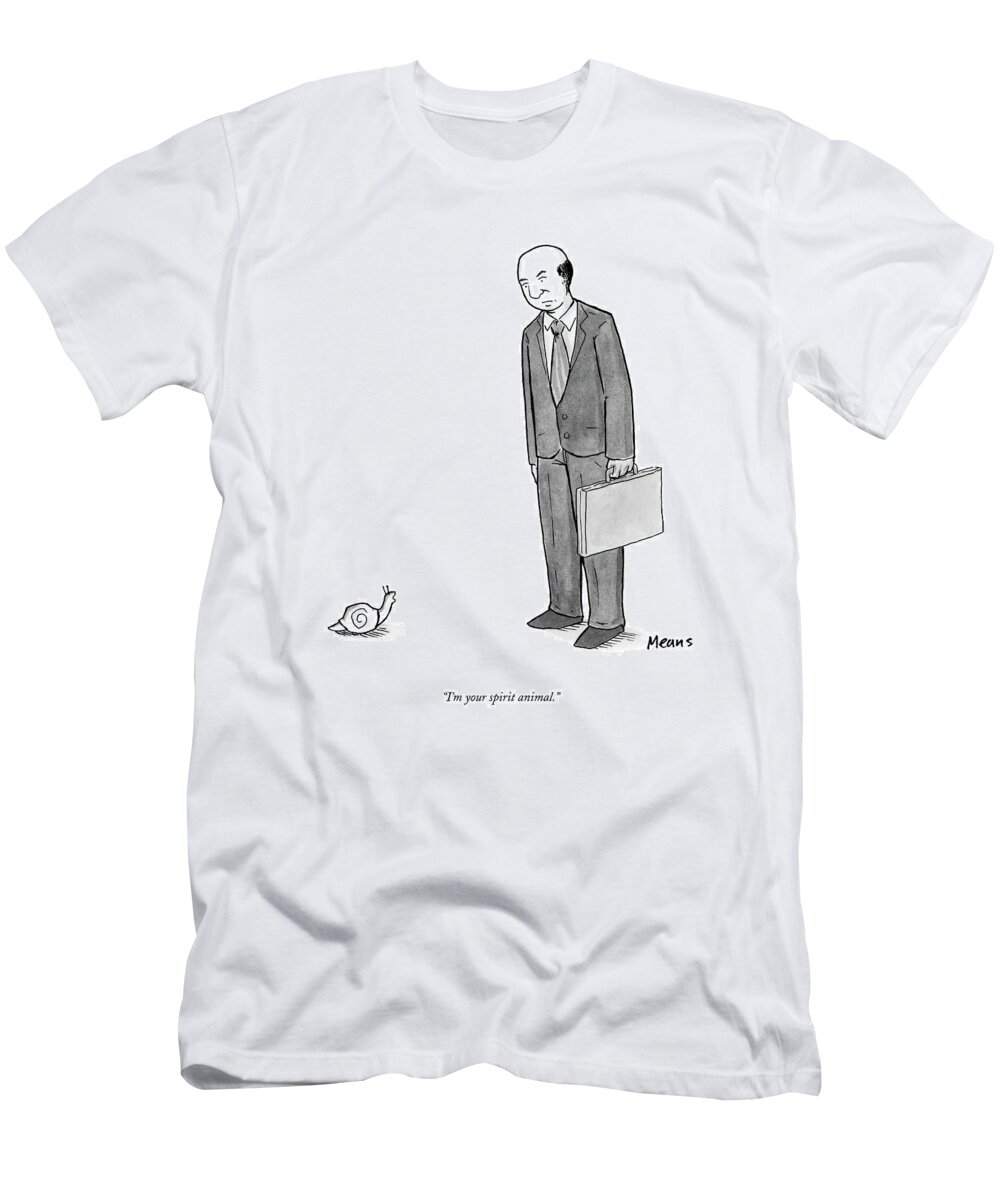 Spirit T-Shirt featuring the drawing I'm Your Spirit Animal by Sam Means