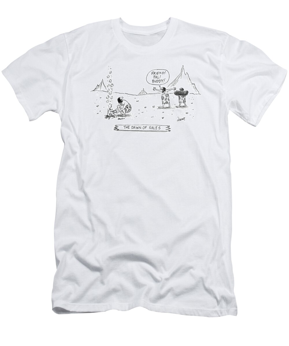 Captionless T-Shirt featuring the drawing New Yorker March 23rd, 2009 by Tom Cheney