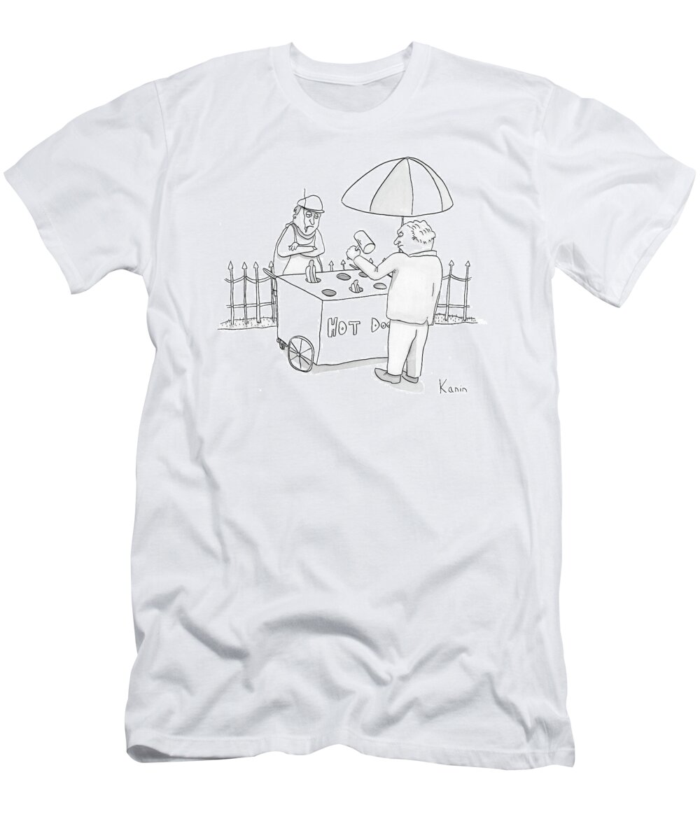 Vendor T-Shirt featuring the drawing New Yorker March 5th, 2007 by Zachary Kanin