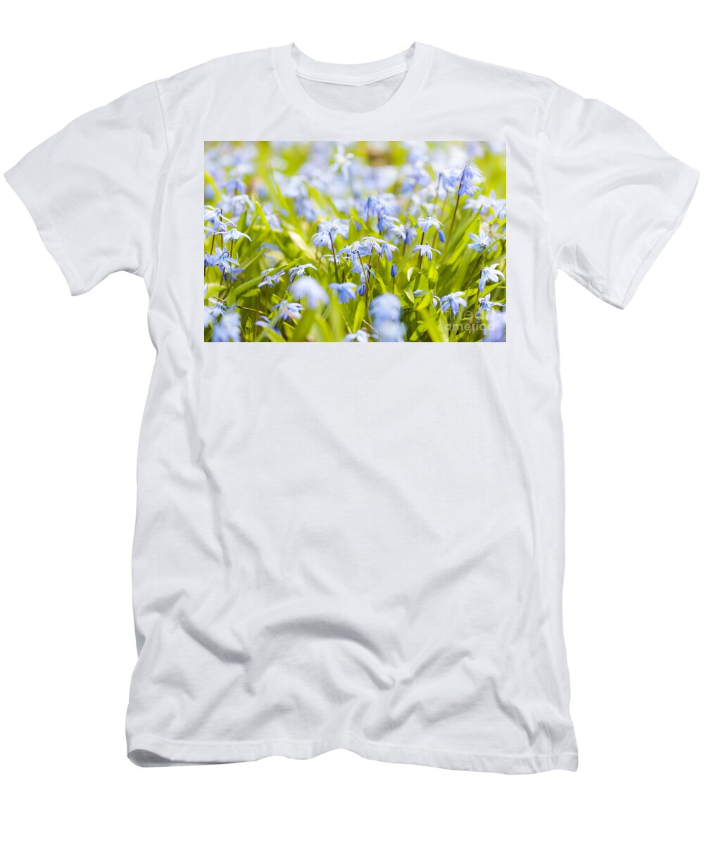 Flowers T-Shirt featuring the photograph Spring blue flowers 2 by Elena Elisseeva