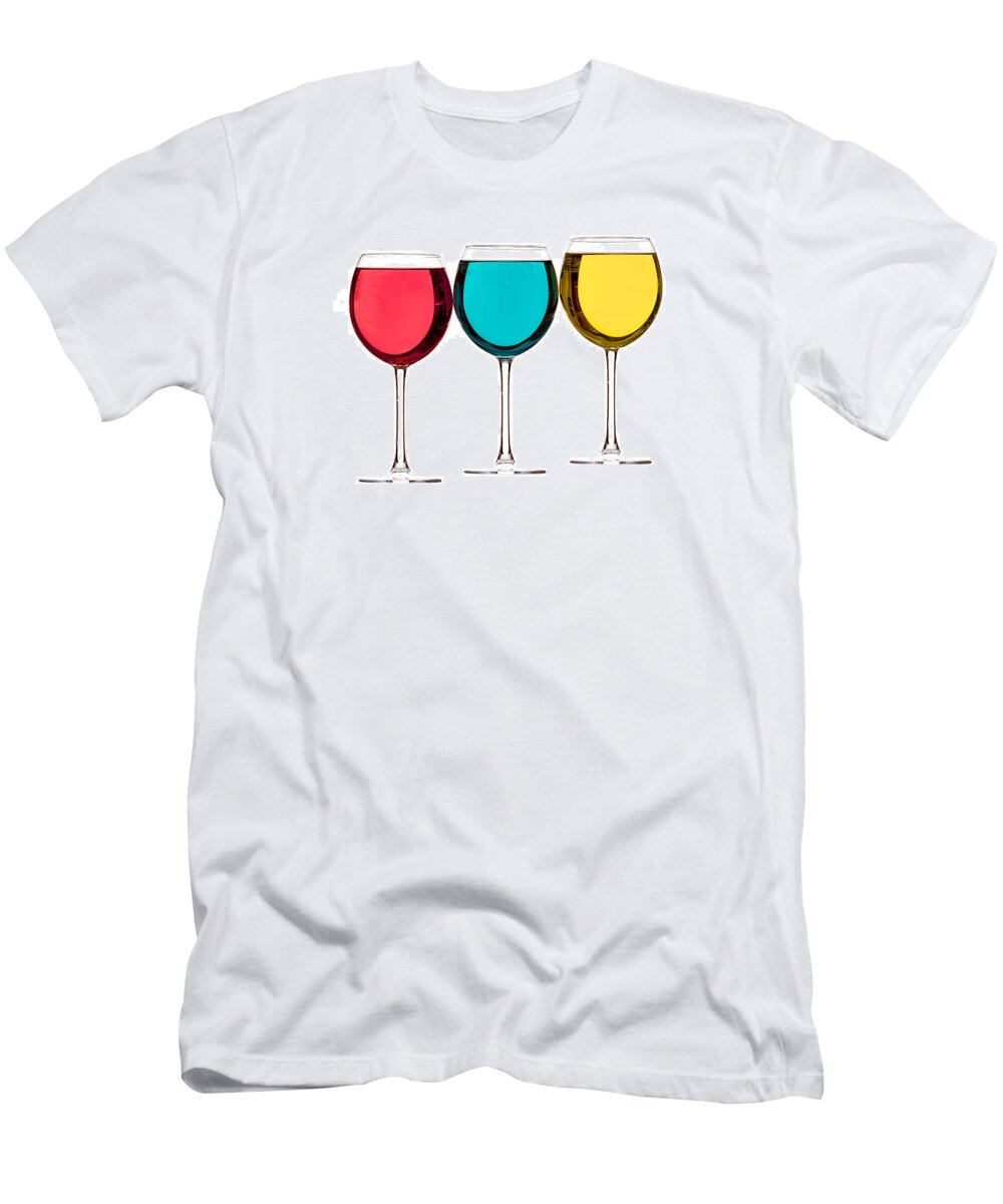 Alcohol T-Shirt featuring the photograph Colorful Drinks #7 by Peter Lakomy
