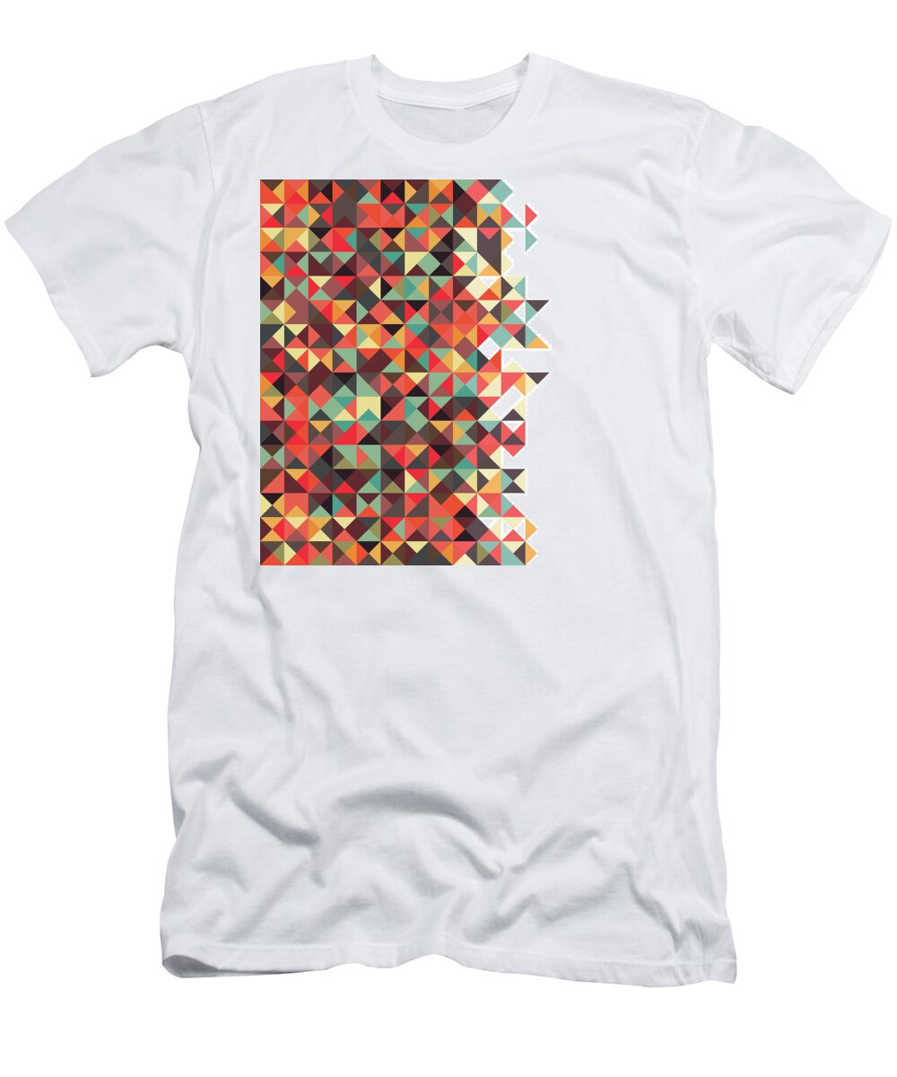 Pattern T-Shirt featuring the digital art Geometric Art #7 by Mike Taylor