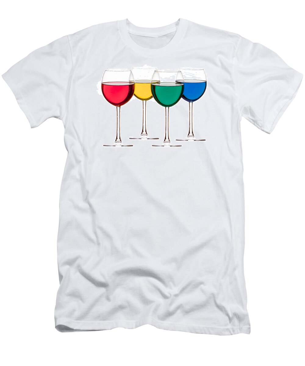 Alcohol T-Shirt featuring the photograph Colorful Drinks by Peter Lakomy