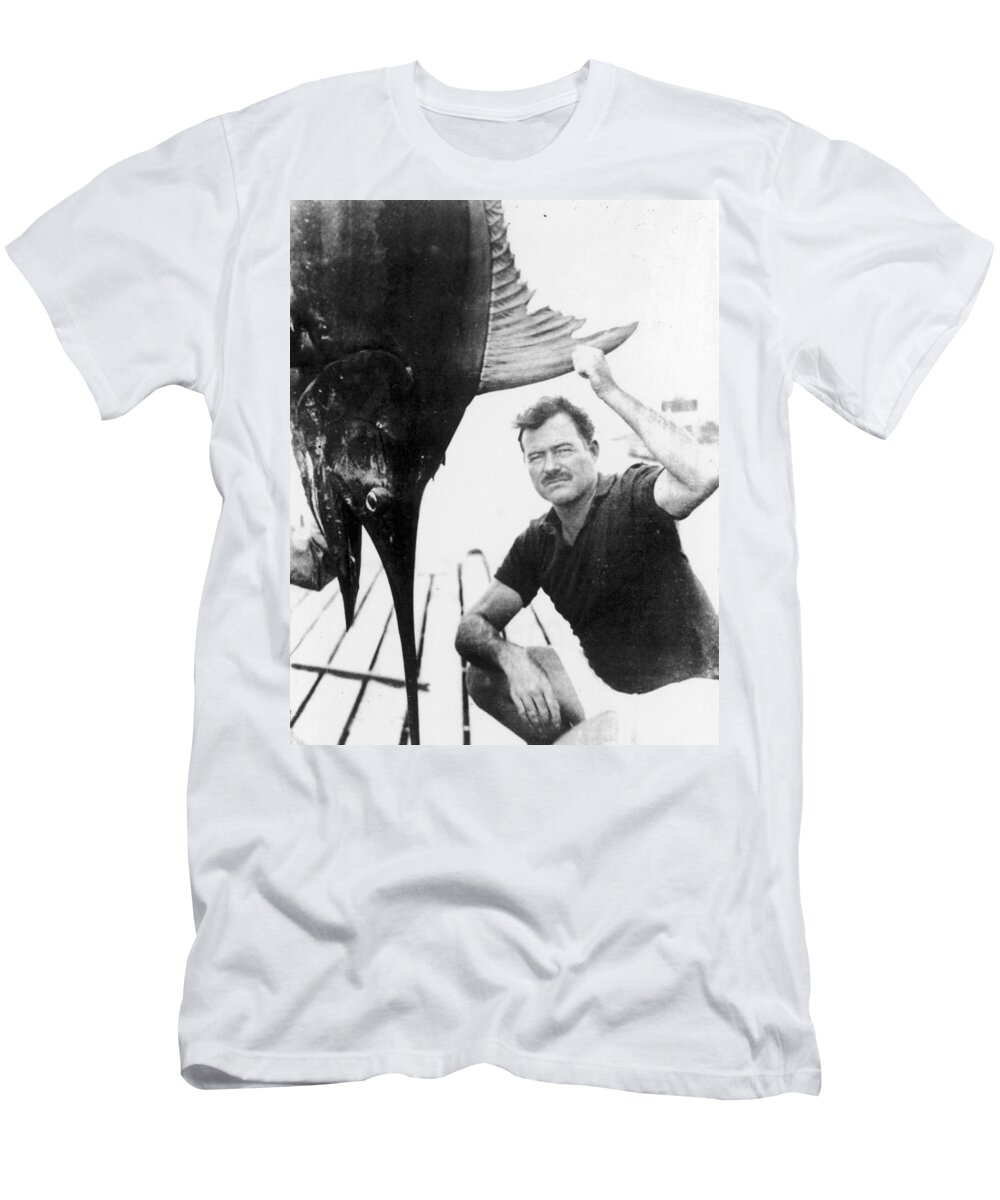 Hunt Ernest Hemingway Pets Unisex Cotton T-Shirt Tee Top 