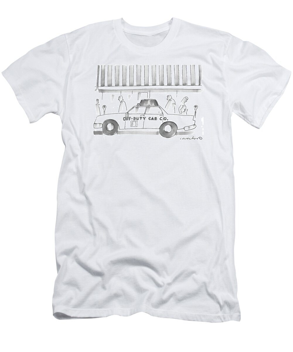 Taxi T-Shirt featuring the drawing New Yorker March 19th, 2007 by Michael Crawford