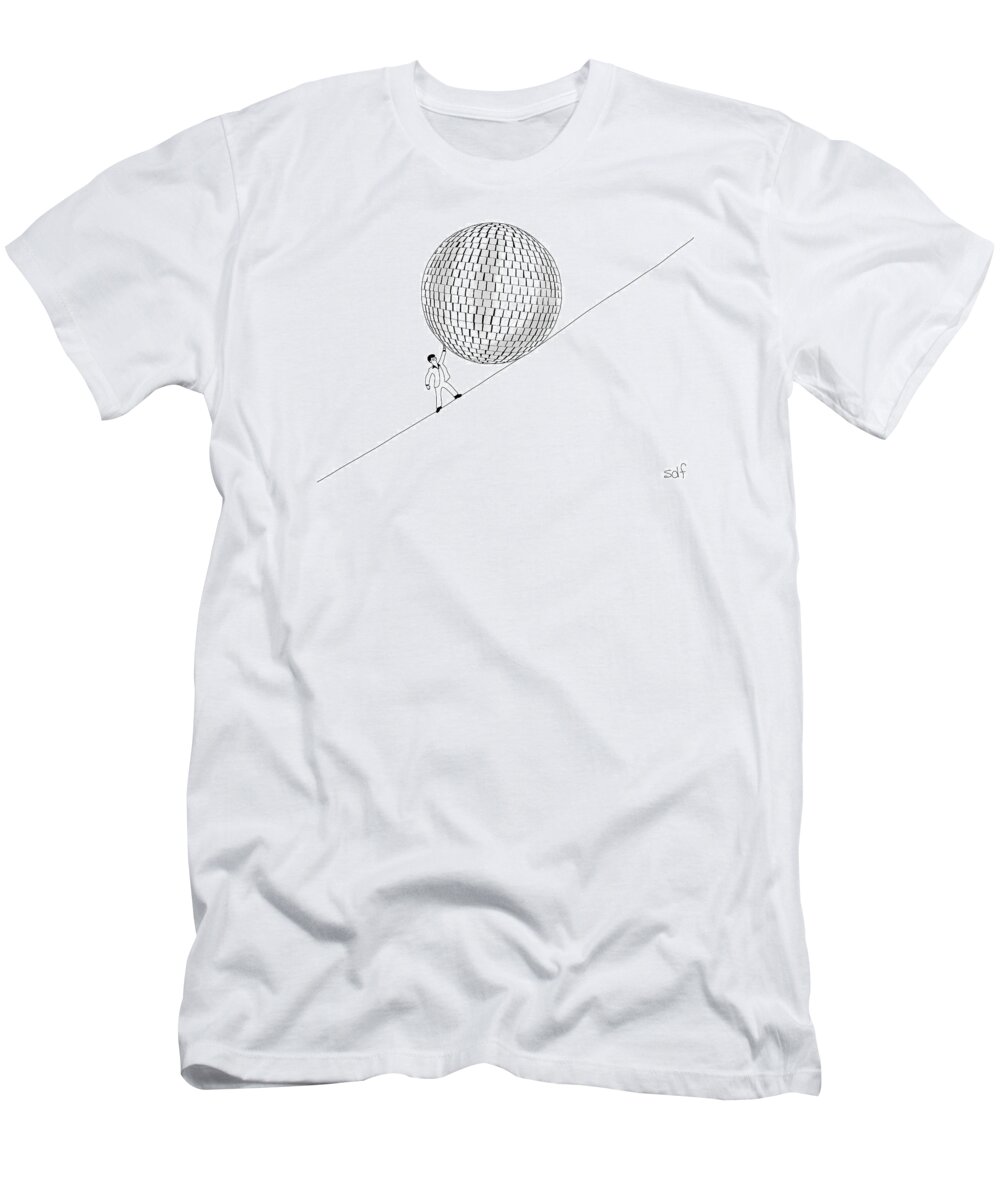 Disco T-Shirt featuring the drawing New Yorker August 22nd, 2016 by Seth Fleishman