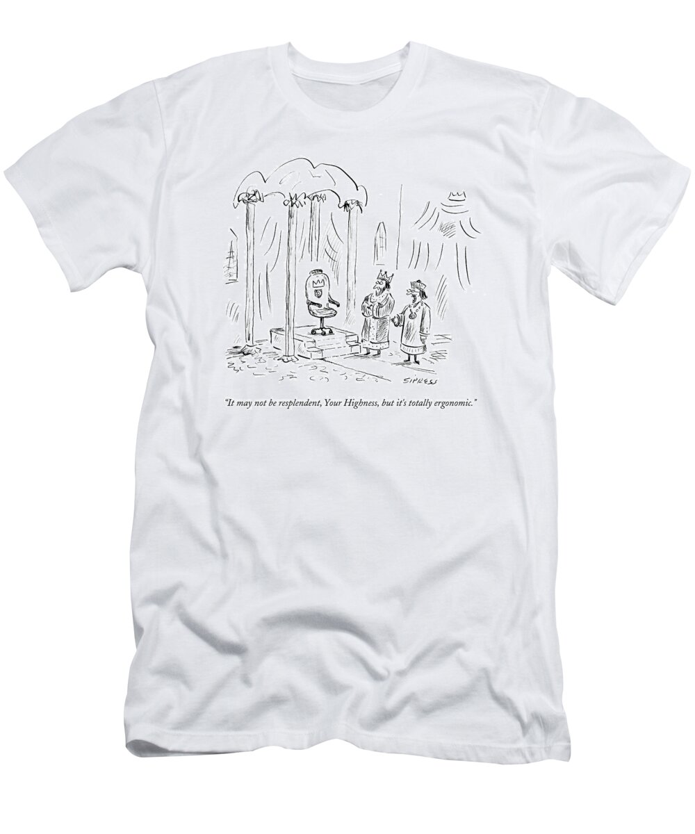 Royal T-Shirt featuring the drawing It May Not Be Resplendent by David Sipress