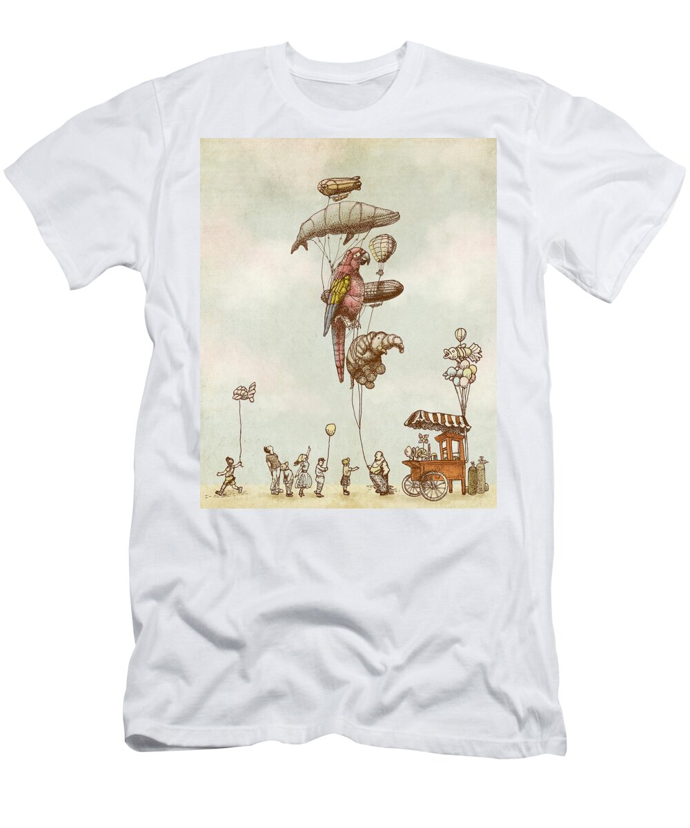 Animals T-Shirt featuring the drawing A Day at the Fair by Eric Fan