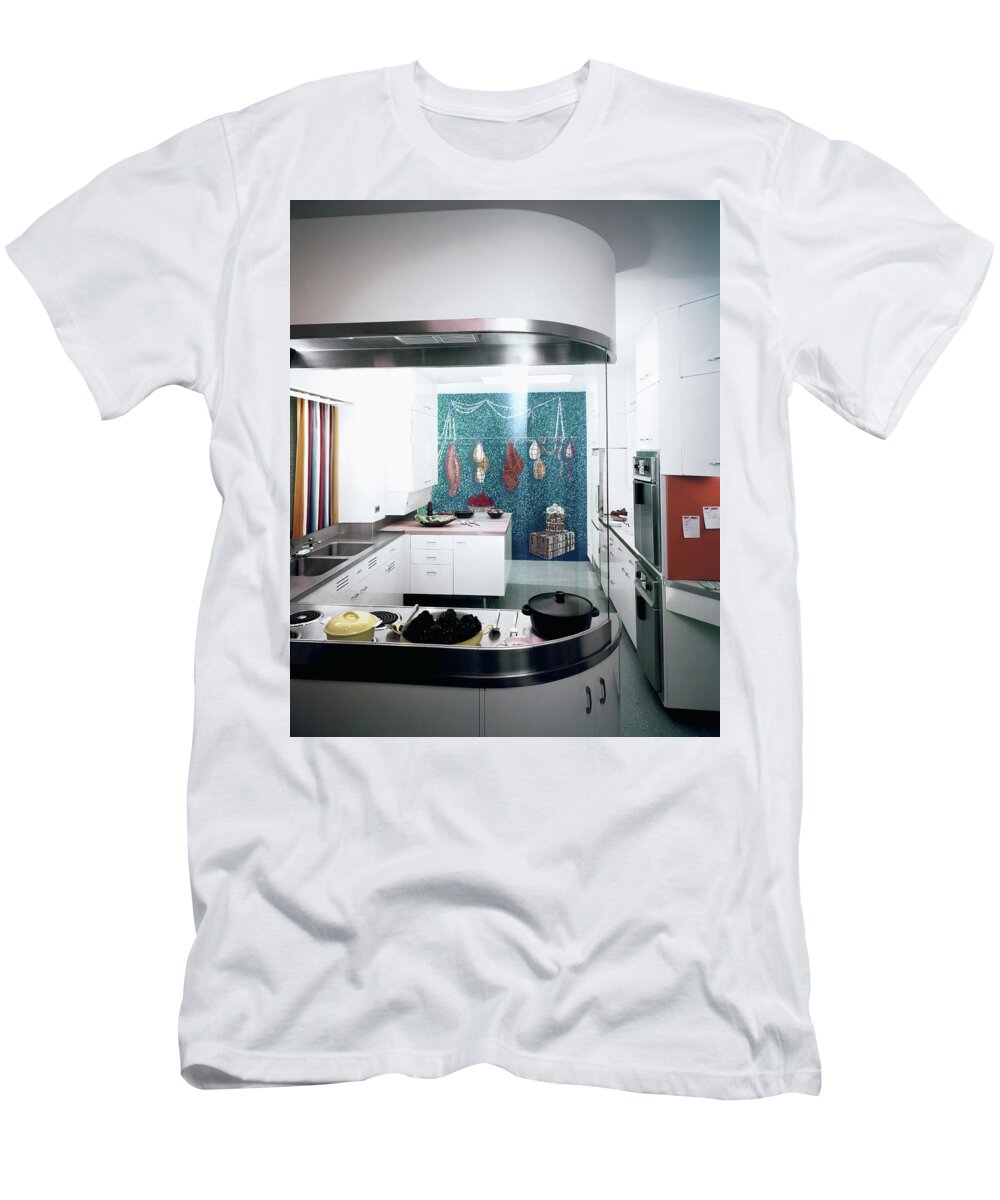 Decorative Art T-Shirt featuring the photograph A Kitchen Designed By Valerian S. Rybar by John Rawlings