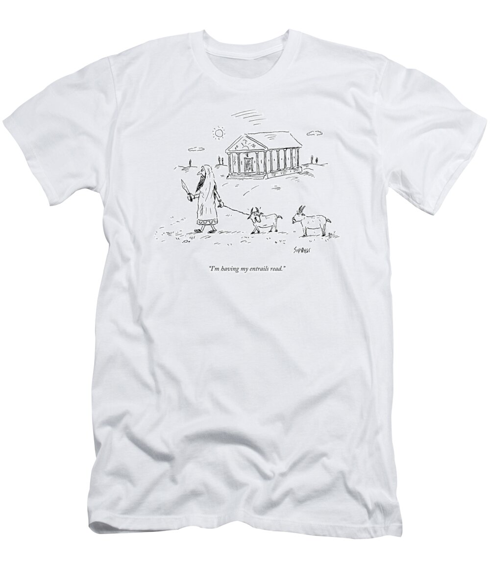 Slaughter T-Shirt featuring the drawing A Lamb Says To Another by David Sipress