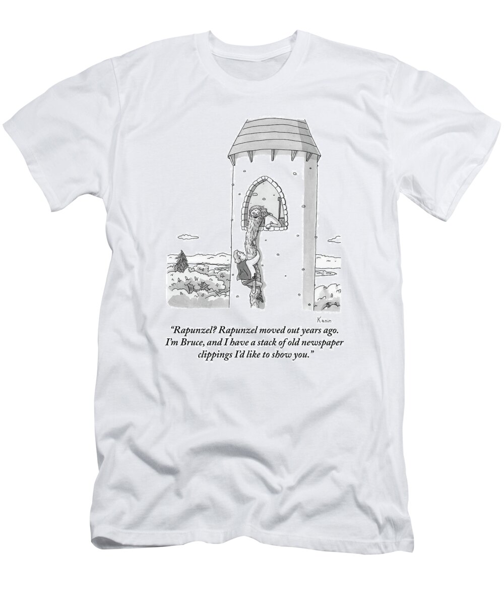 Rapunzel T-Shirt featuring the drawing A Man by Zachary Kanin