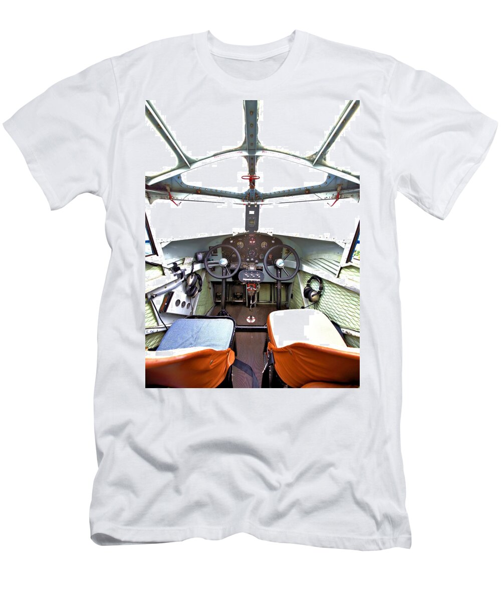9993 T-Shirt featuring the photograph A Spartan Cockpit by Gordon Elwell