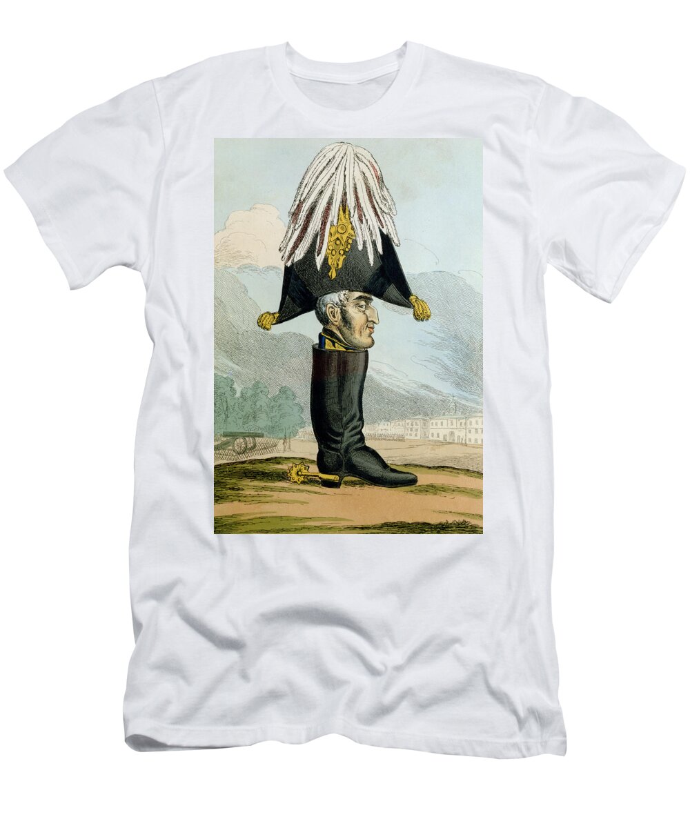 Wellington Boot T-Shirt featuring the drawing A Wellington Boot Or The Head by English School