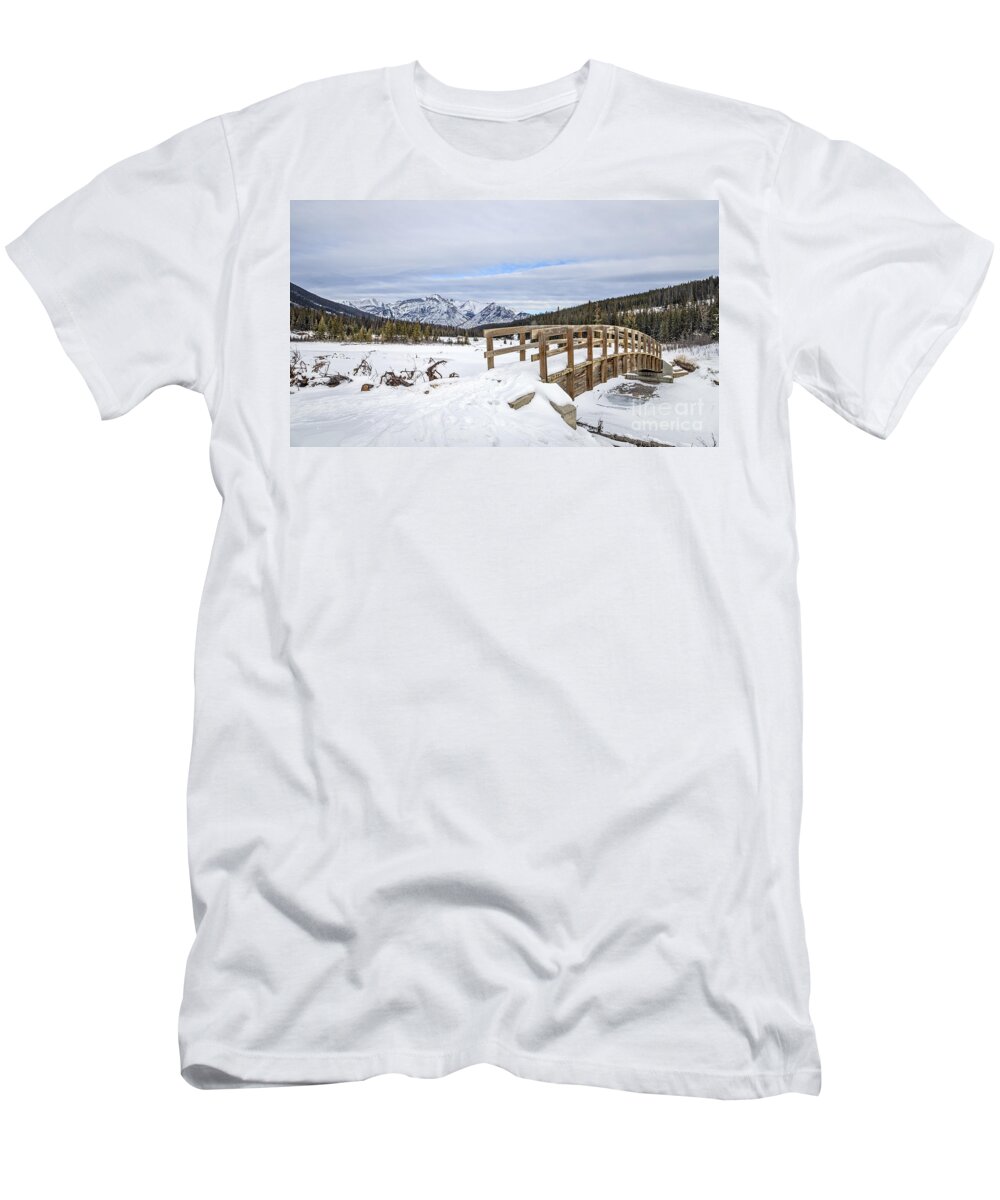 Banff T-Shirt featuring the photograph A Winter's Tale by Evelina Kremsdorf