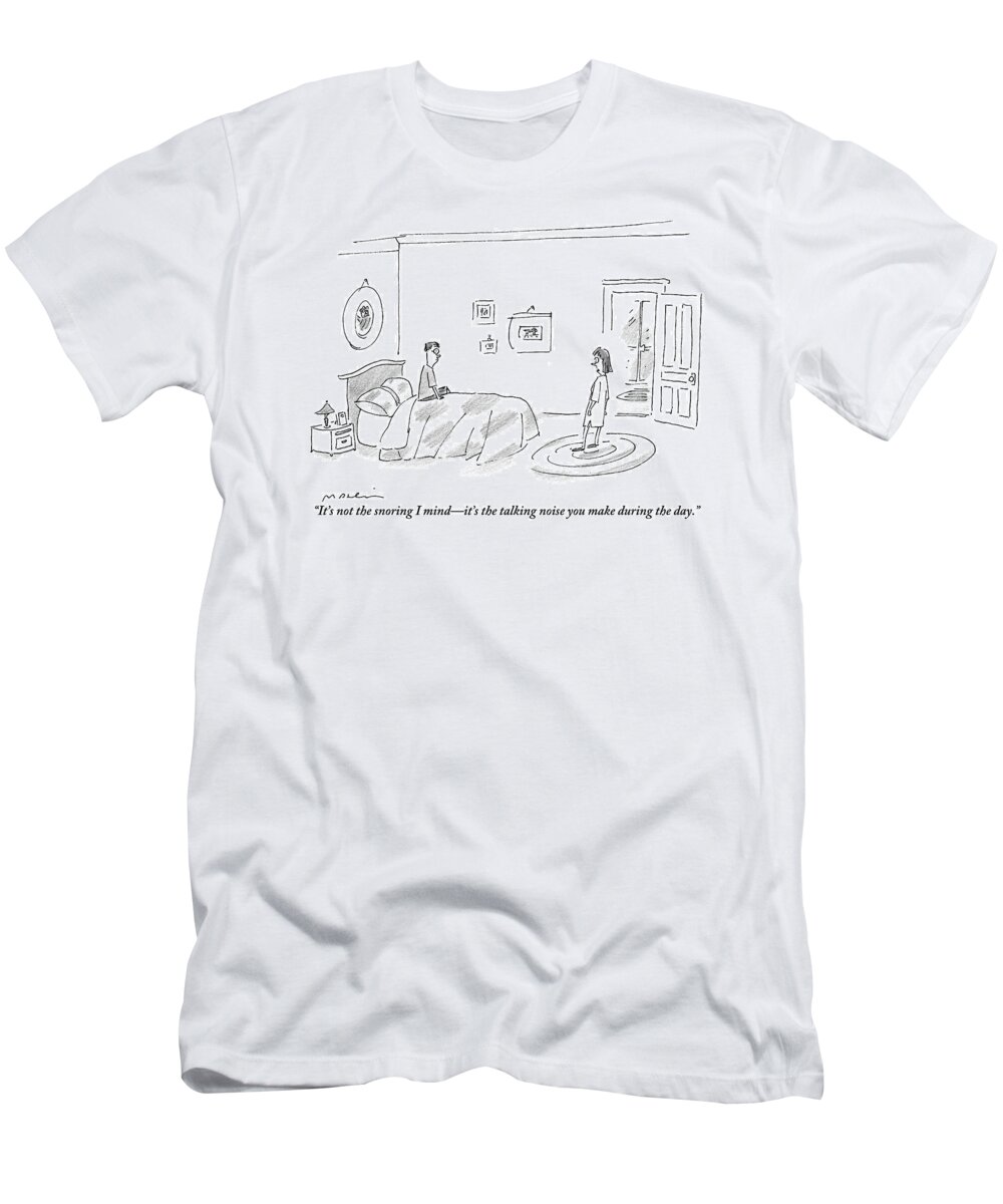 Fights T-Shirt featuring the drawing A Woman Complains About The Talking Noise by Michael Maslin