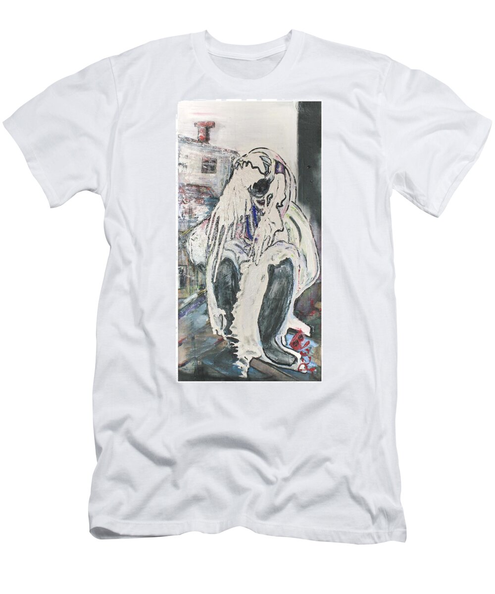 Figurative T-Shirt featuring the painting Aasimah by Peggy Blood