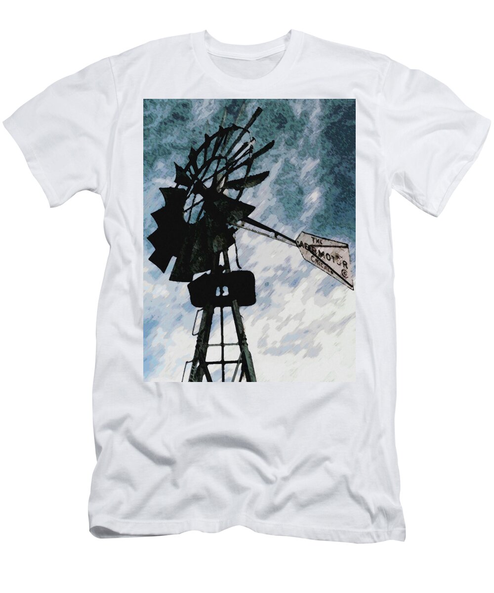 Digital T-Shirt featuring the digital art Aeromotor by David Hansen