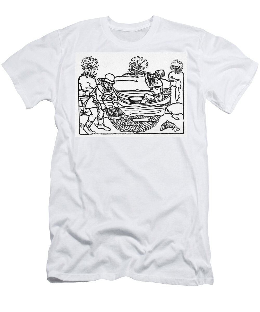 1477 T-Shirt featuring the drawing Aesop Fishermen, C1477 by Granger