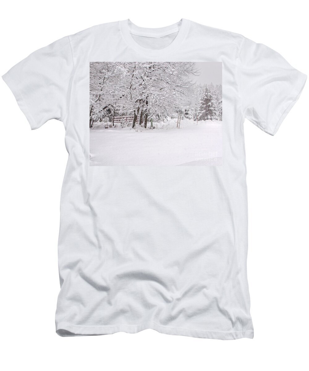 Winter Storm Picture T-Shirt featuring the photograph After the Winter Storm by Gwen Gibson