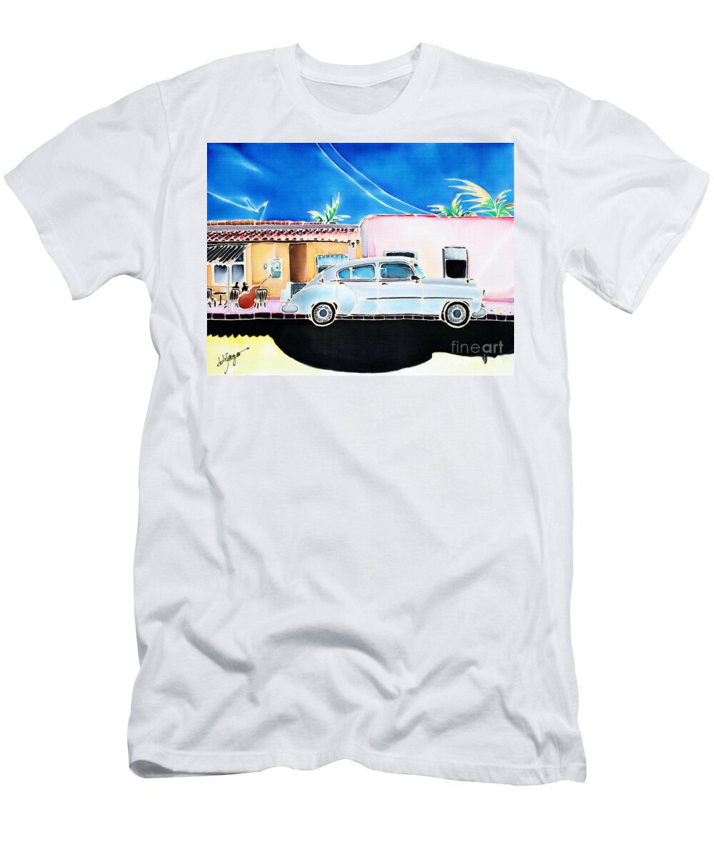 Cojimar T-Shirt featuring the painting Afternoon in Cojimar by Hisayo OHTA