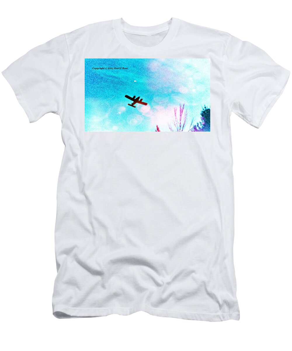 Flight T-Shirt featuring the photograph Airplane by Karl Rose