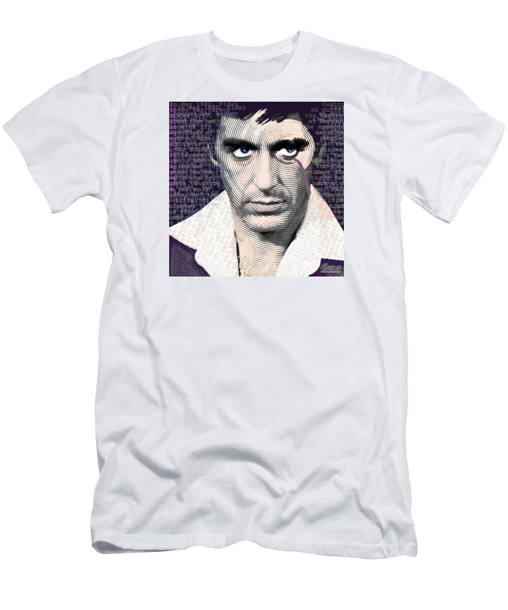Al Pacino T-Shirt featuring the painting Al Pacino Again by Tony Rubino