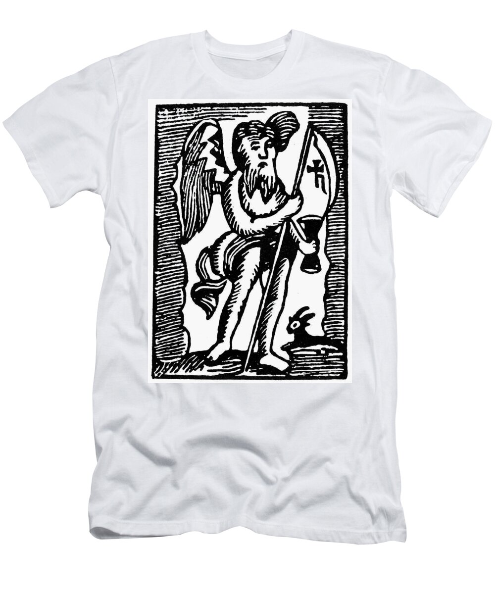 Allegory T-Shirt featuring the painting Allegory Of Saturn by Granger