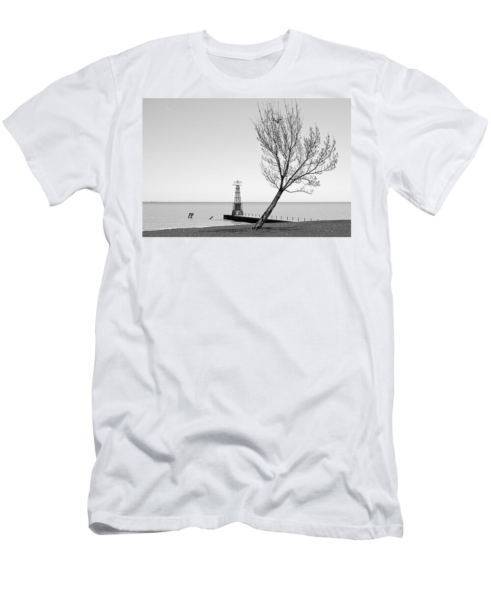Lake T-Shirt featuring the photograph Alone agains the wind by Milena Ilieva