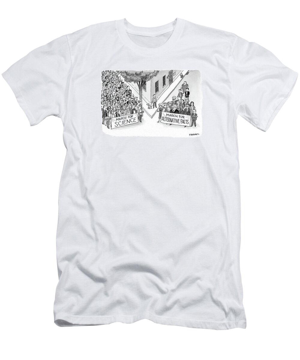 Trump T-Shirt featuring the drawing Alternative Marches by Pat Byrnes