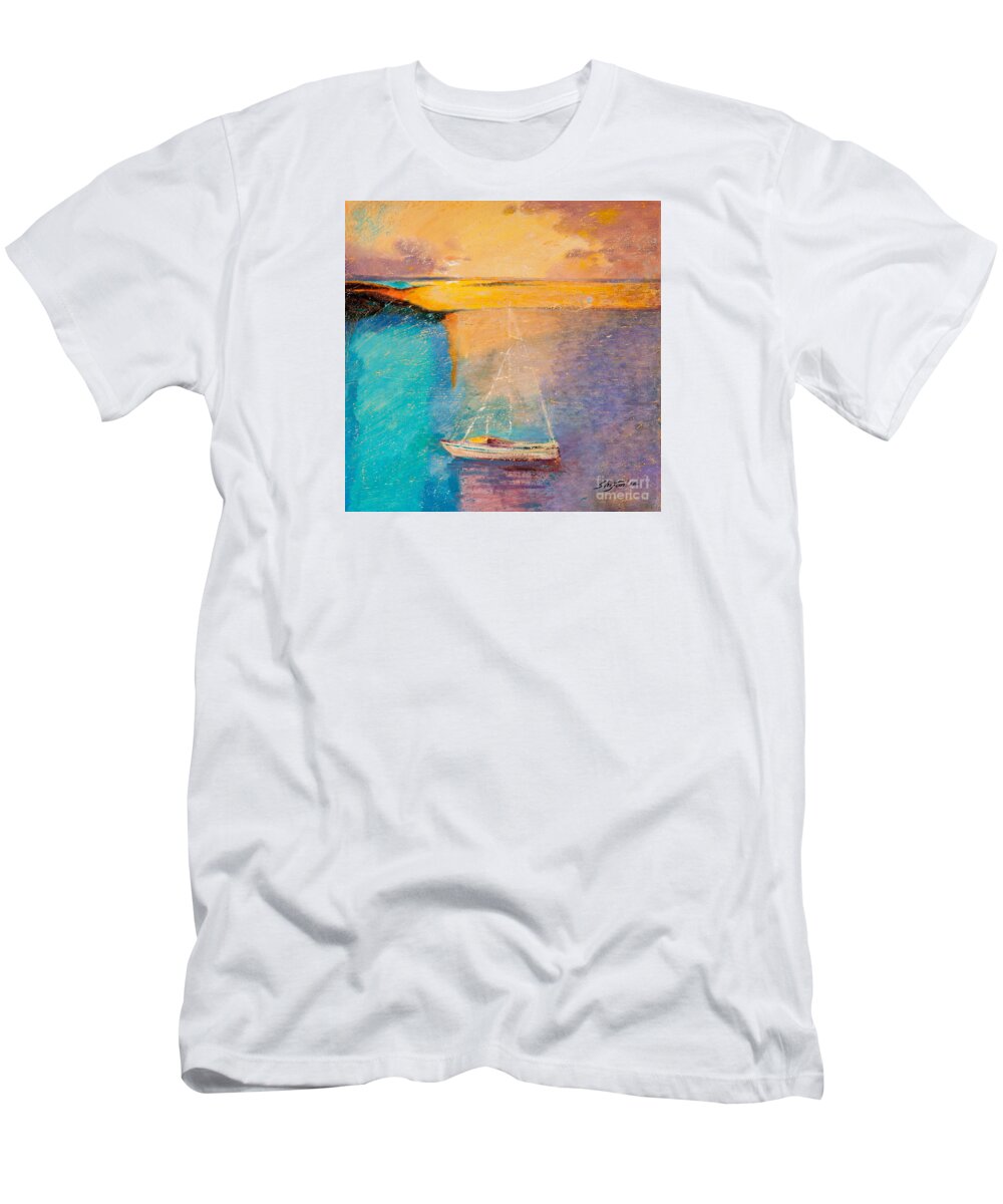 Seascape T-Shirt featuring the painting Amazing Ocean II by Shijun Munns