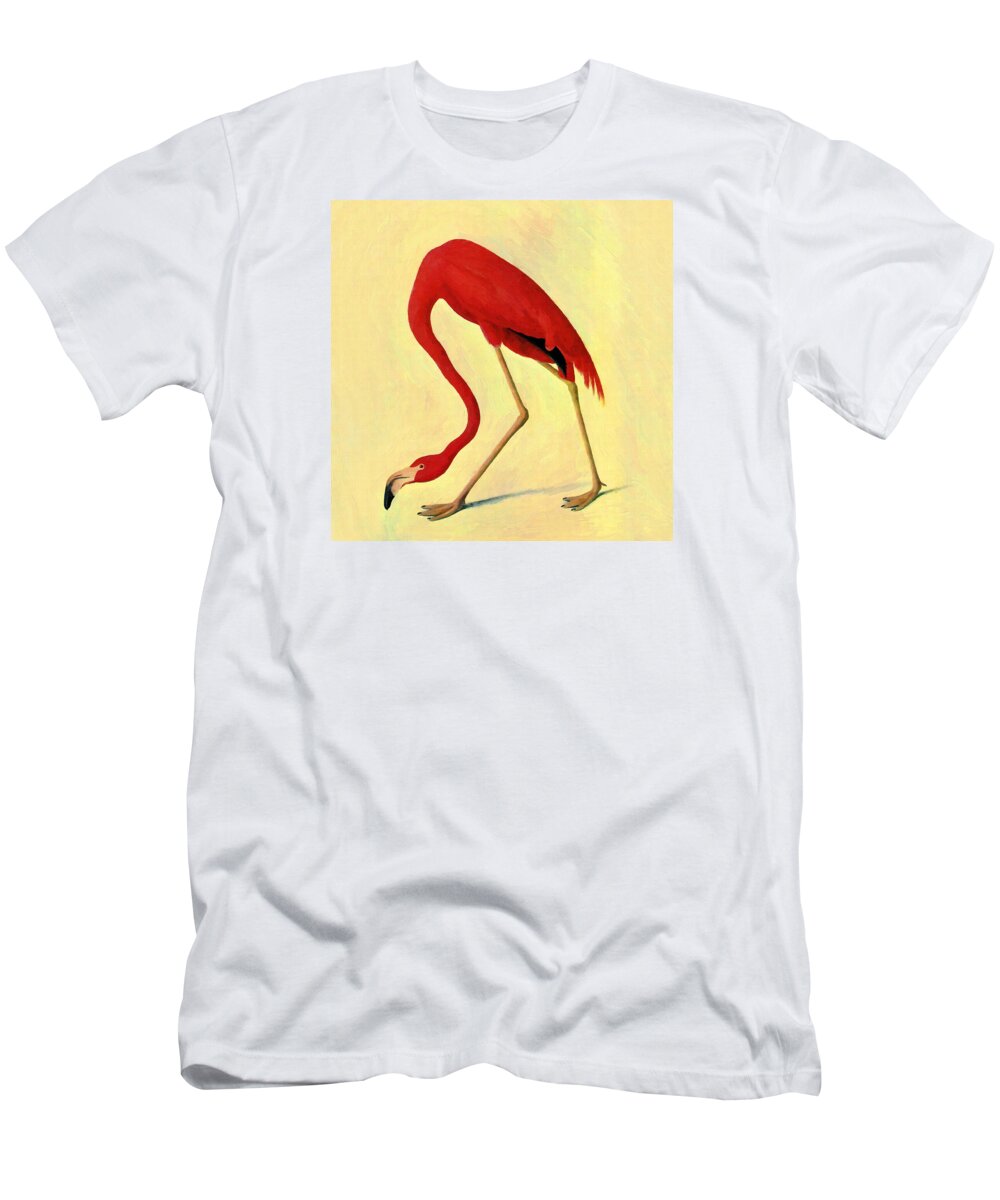 Audubon T-Shirt featuring the painting American Flamingo by Audubon