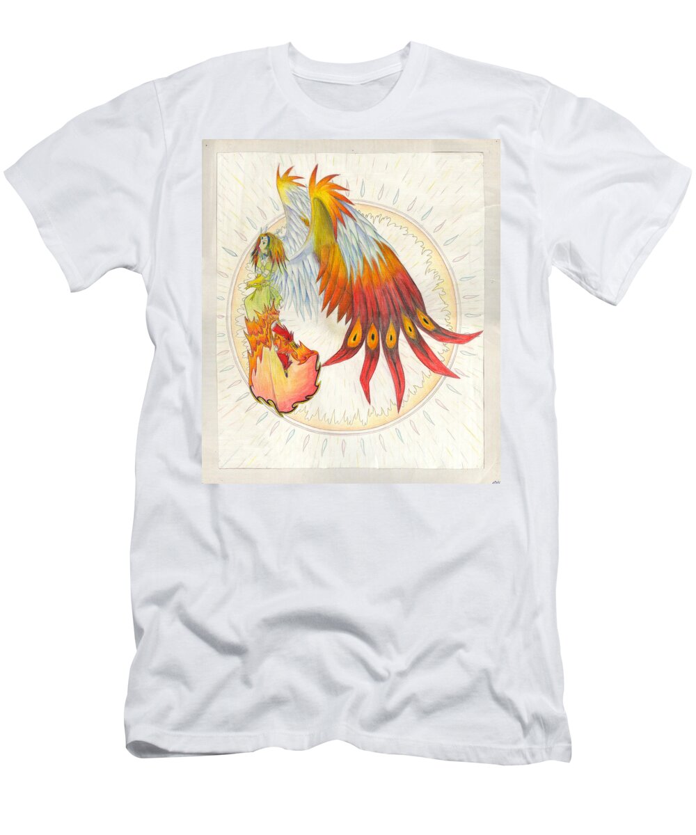 Princess T-Shirt featuring the painting Angel Phoenix by Shawn Dall