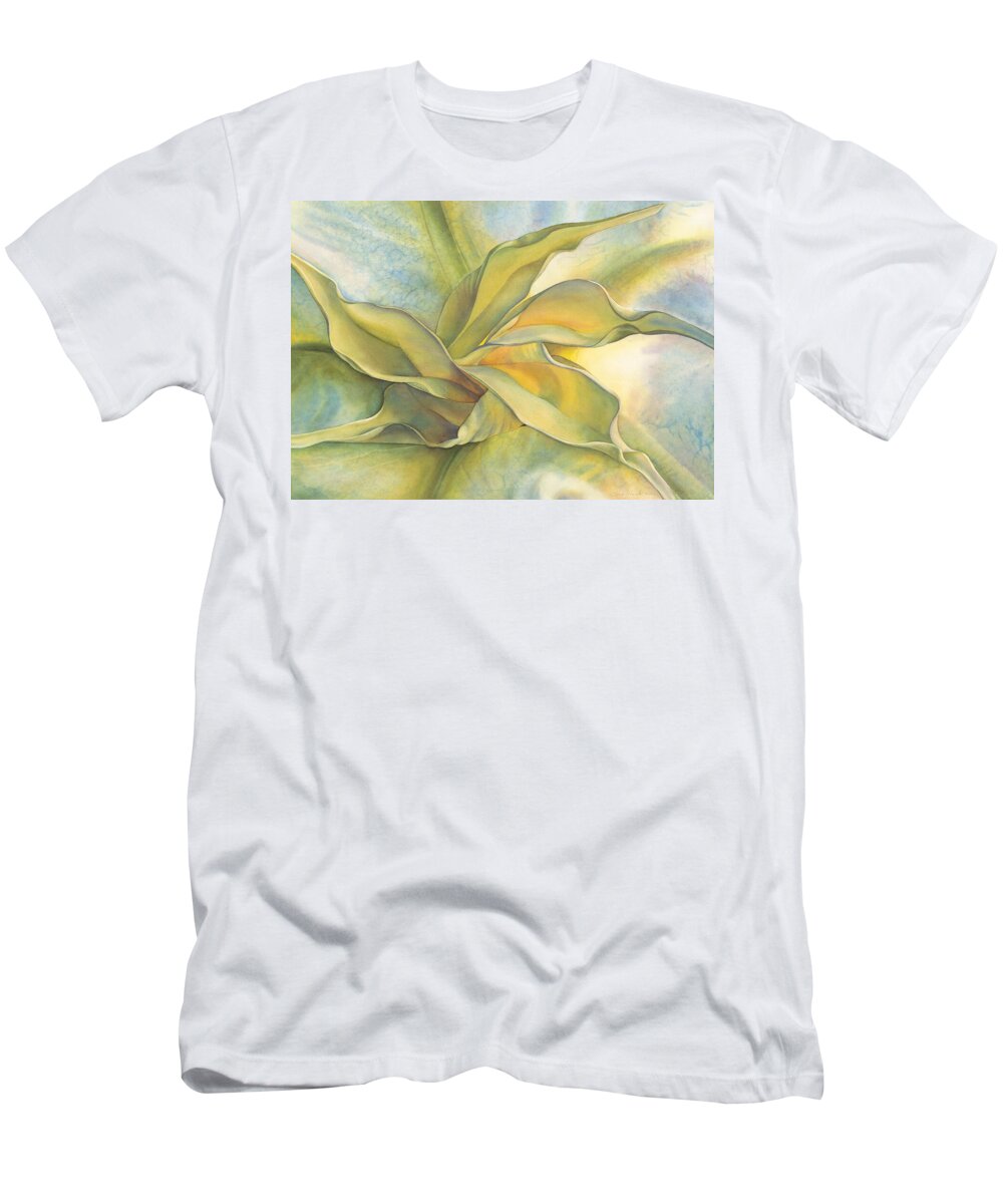 Angel's Trumpet T-Shirt featuring the painting Angel's Pirouette by Sandy Haight