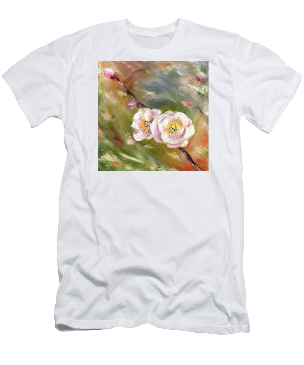 Flower T-Shirt featuring the painting Anniversary by Hiroko Sakai