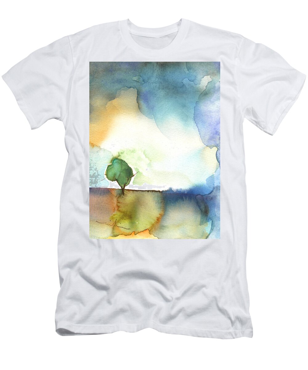 Tree T-Shirt featuring the painting Another Tree by Miki De Goodaboom